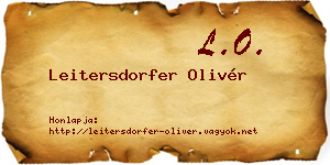 Leitersdorfer Olivér névjegykártya