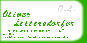 oliver leitersdorfer business card